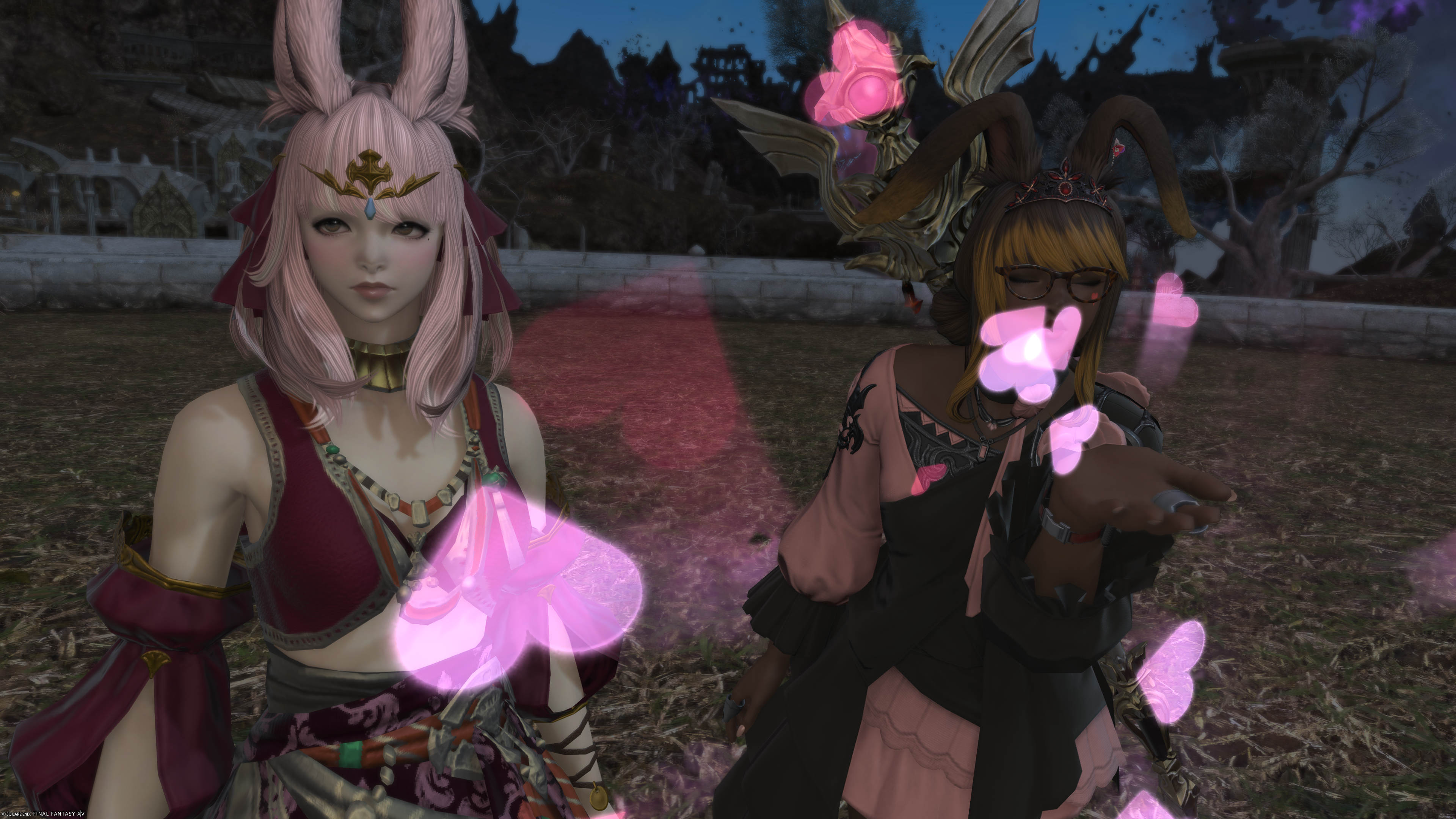 Emi and Adri posing for the camera