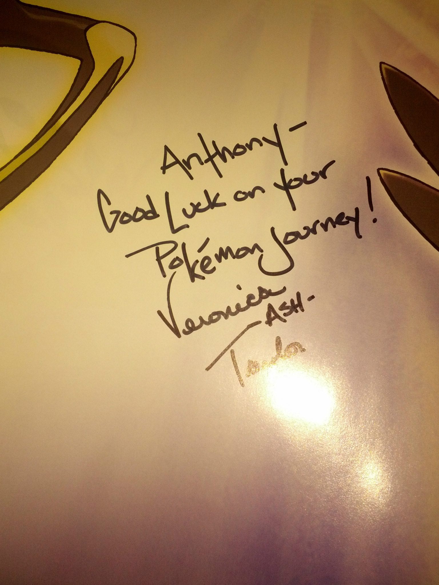 The voice of Ash Ketchum, Veronica Taylor's autograph